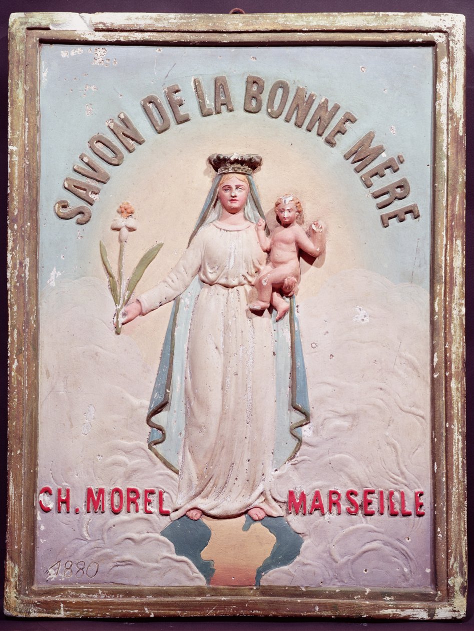 Reklámtábla Savon de la Bonne Mere, 1880 (gipsz) alkotó: French School