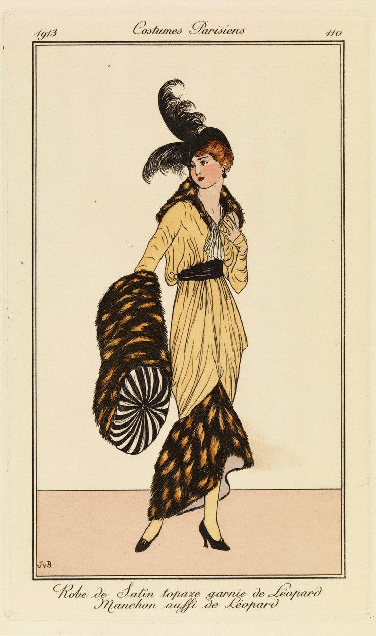 110. tányér a "Costumes Parisiens" című kötetből alkotó: French School
