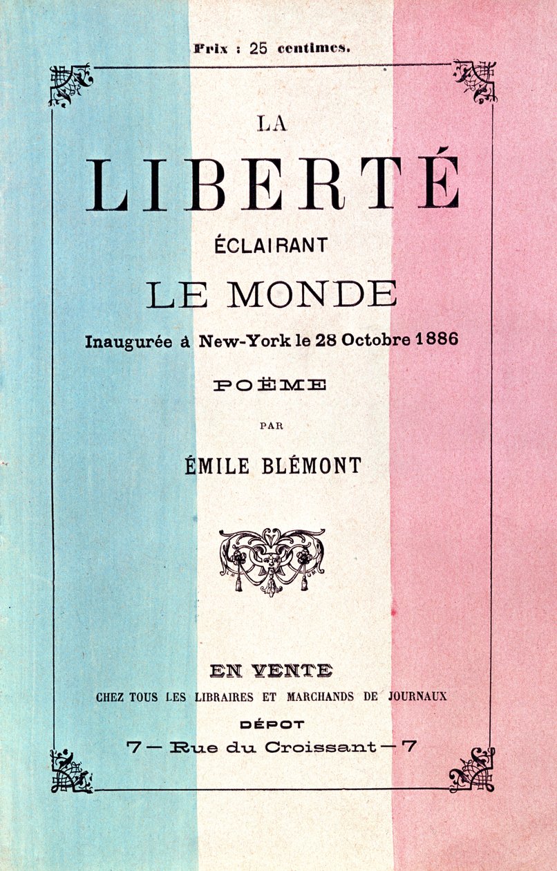 Emile Blemont (1839-1927) verse a Szabadság-szobor felavatásán, 1886. október 28-án alkotó: French School