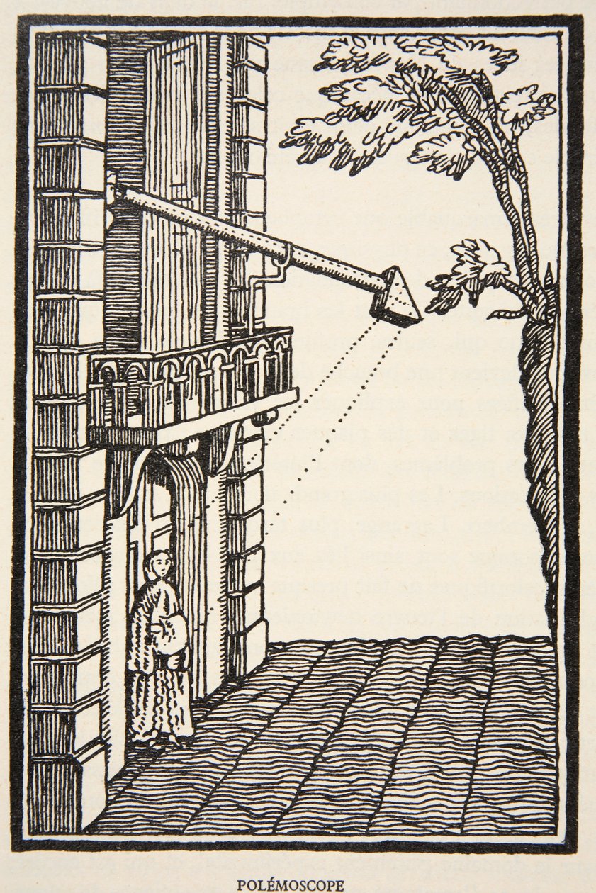 Polemoscope, Boris Mestchersky (†1957) másolata, illusztrációja a Histoire de la Nation Francaise, Sciences, I. és II. kötetből, Gabriel Hanotaux (1853-1944), 1924 alkotó: French School