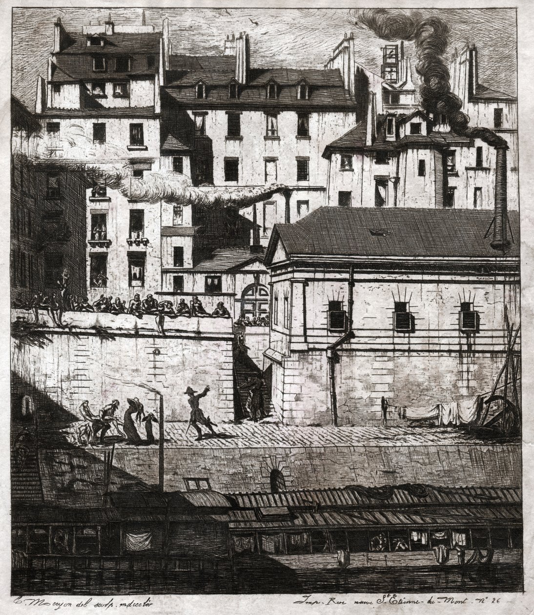 Rendőrség Párizsban. (metszet, kb. 1860) alkotó: French School