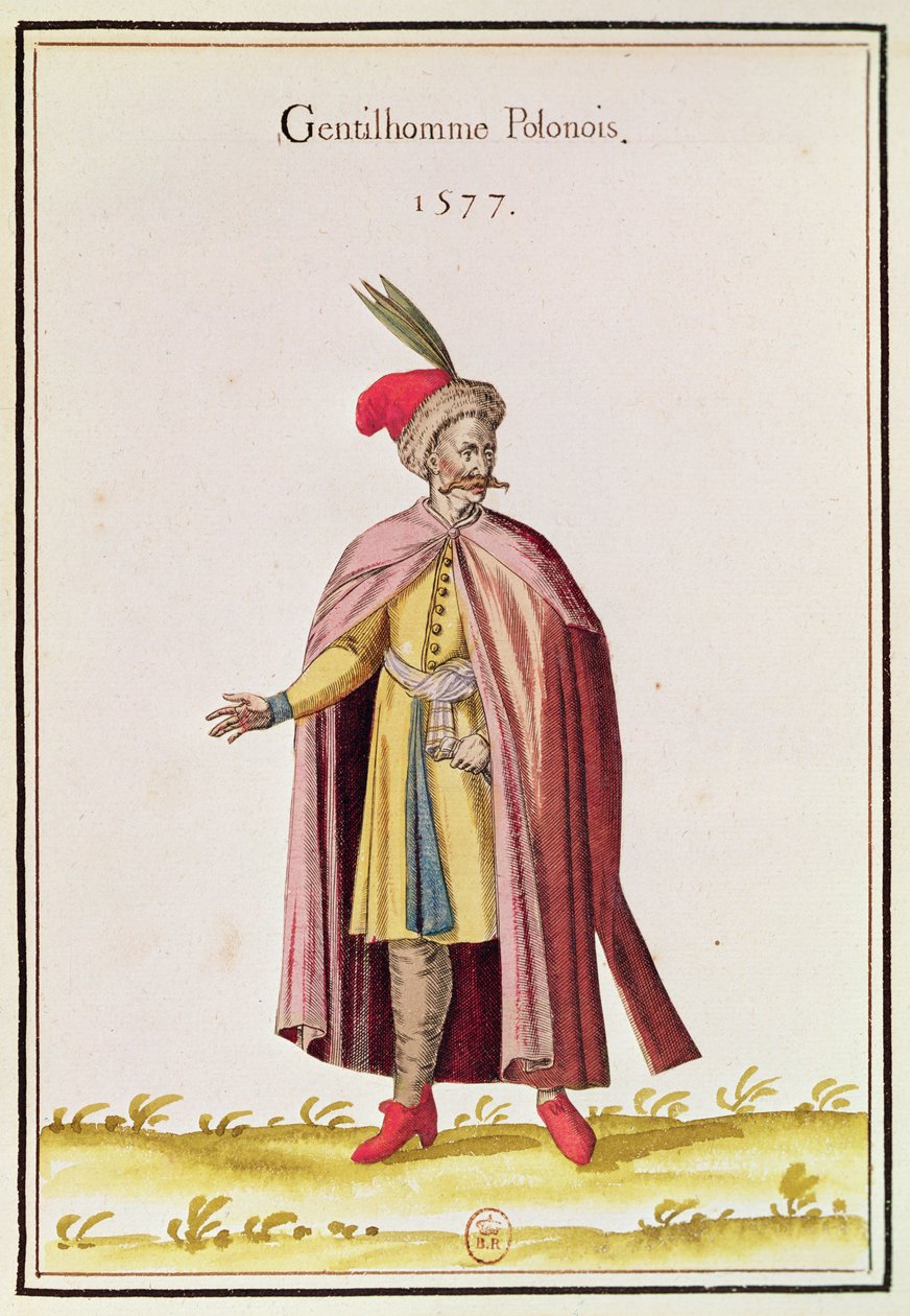 lengyel nemes, 1577 (színes metszet) alkotó: French School