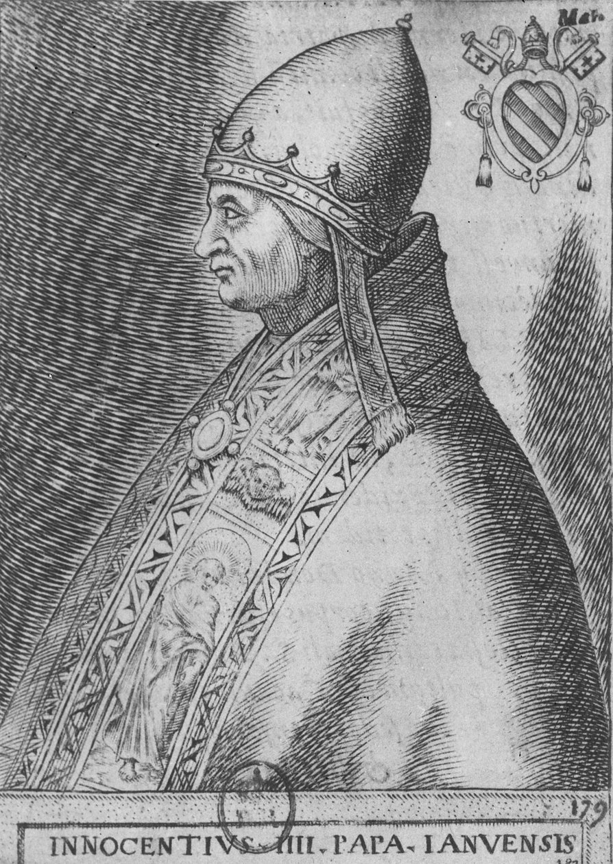 Innocent III pápa (metszet) alkotó: French School