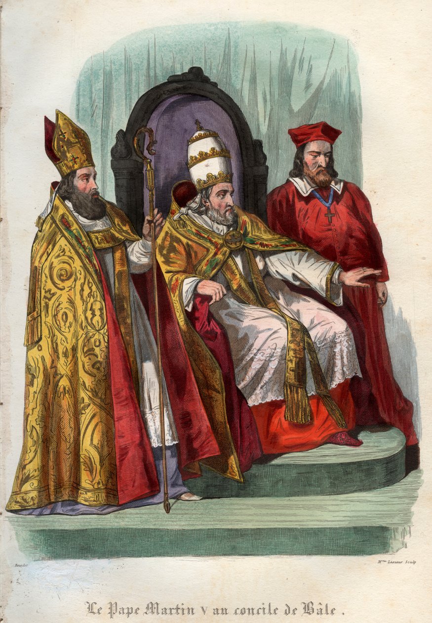 V. Márton pápa (1368-1431) a bázeli zsinaton (Concile de Bale) 1431-ben alkotó: French School