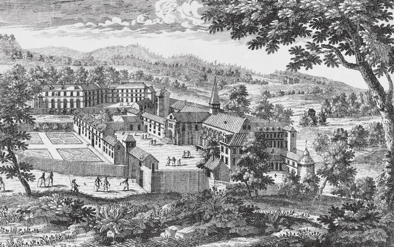 Port-Royal-des-Champs apátság, metszet, Franciaország alkotó: French School