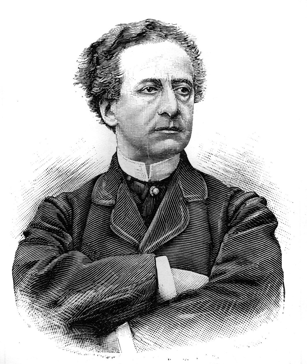 Jean Baptiste Prospere Bressant (1815-1886) (Jean-Baptiste-Prospere), a Comedie Francaise francia komikusának portréja. Metszet a "Le Monde Illustre"-ben, 1886. január 30. alkotó: French School