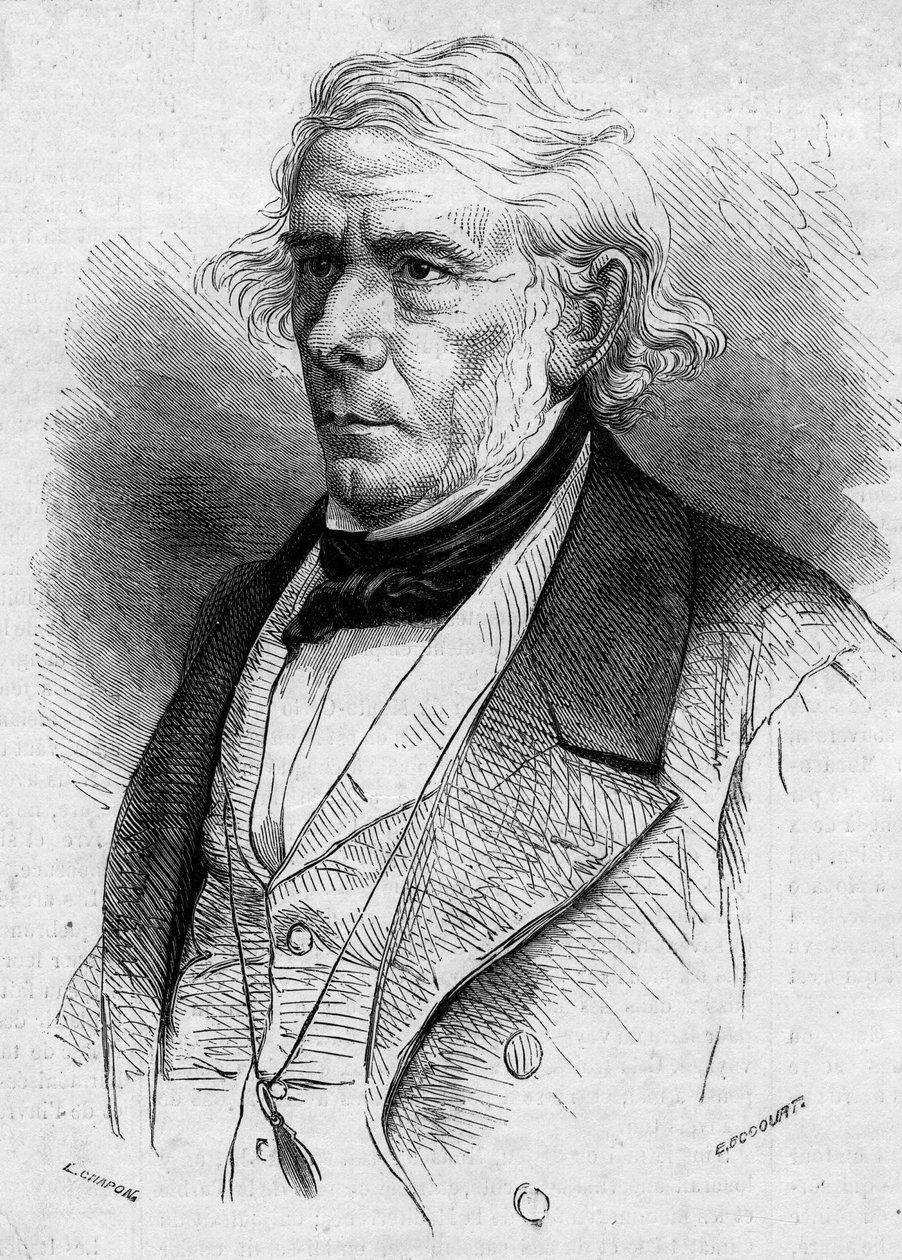 Victor Cousin (1792-1867), francia filozófus és politikus, az Academie Francaise tagja portréja. Metszet a "Le Monde Illustre"" 511. sz.-ban, 1867. január 26-án. alkotó: French School