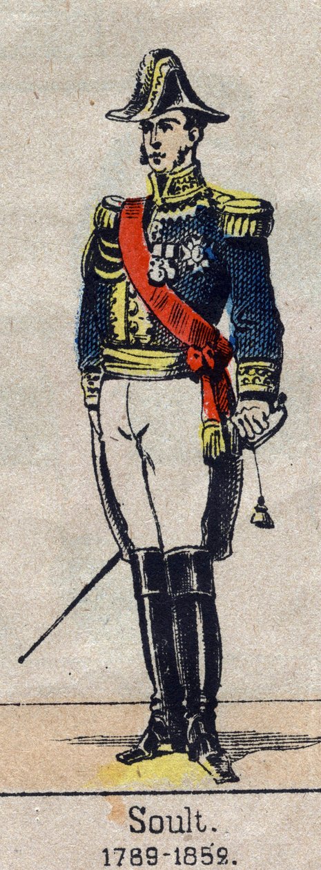 Nicolas Soult (1769-1851) marechal de France, Dalmácia hercegének portréja. Epinal képe a 19. század végéről. alkotó: French School