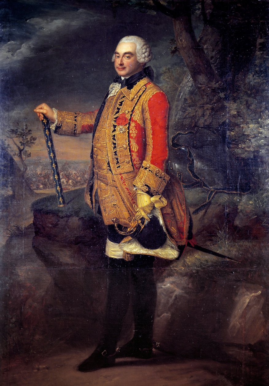 Charles de Rohan, Soubise hercege, Franciaország marechal (1715-1787) portréja A francia iskola festménye. 18. századi V. 2,19x1,42 m alkotó: French School