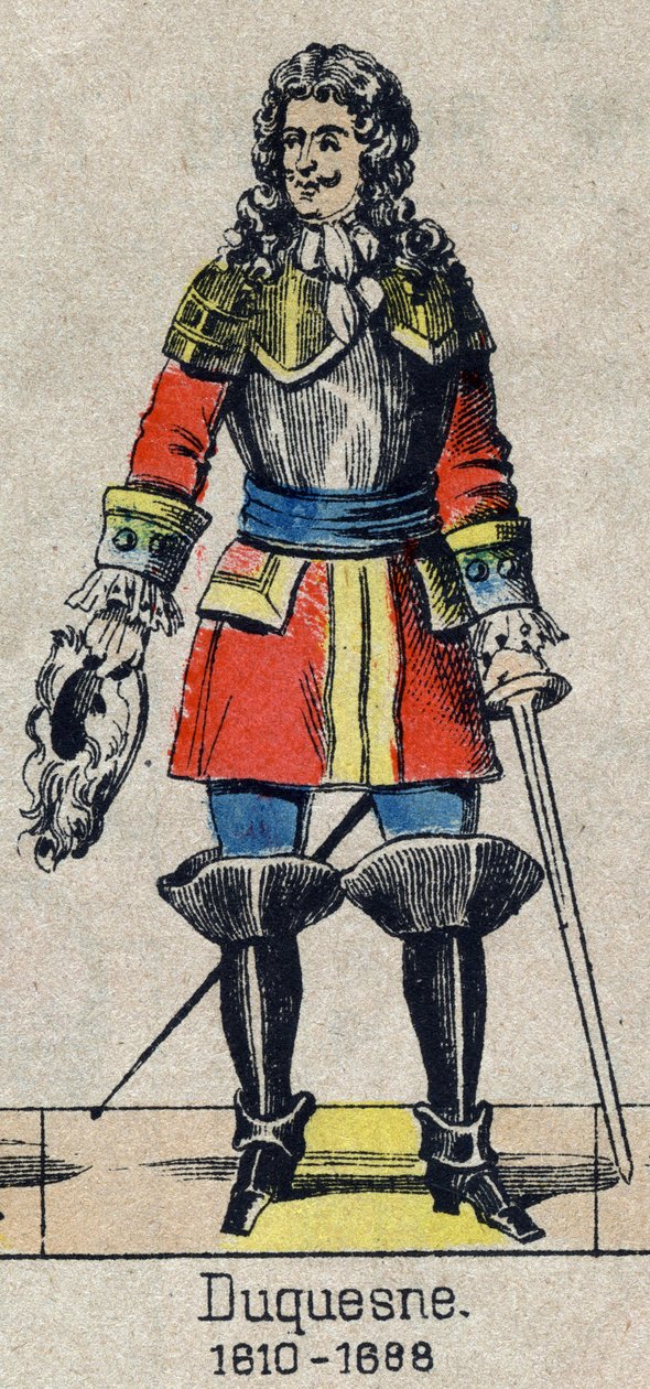 Ábrahám, Duquesne márki (1610 - 1688), francia Marin portréja. Epinal képe a 19. század végéről. alkotó: French School