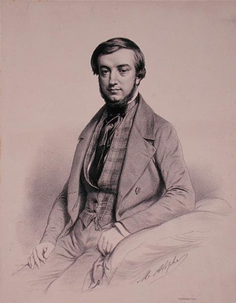 Adolphe-Clair Lecarpentier portréja, Marie Alexandre Alophe (1812-83) metszet (litho) alkotó: French School