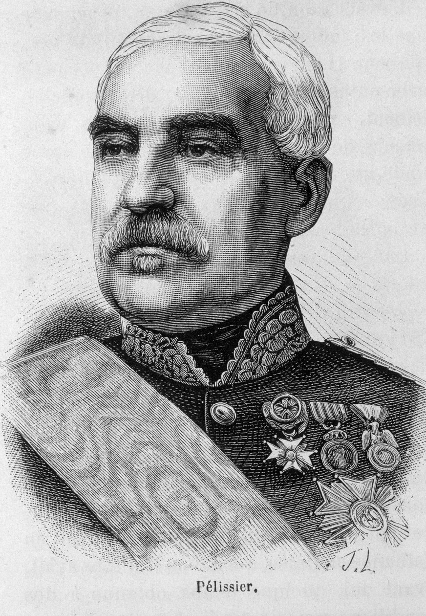 A célzó Jean Jacques Pelissier, Malakoff herceg (1794-1864), francia katonaság és Franciaország marsalljának portréja – Henri Martin „L’Histoire de France” című művében alkotó: French School
