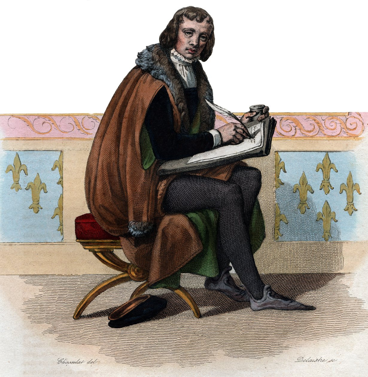 Alain Chartier (1385-1430) francia költő és politikai író portréja. alkotó: French School