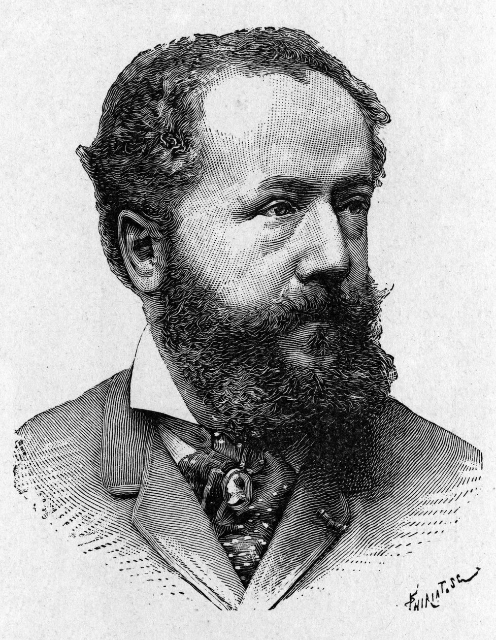 Albert Tissandier portréja, Gaston Tissandier testvére, francia légiközlekedés - az „Album de la Science; jeles tudósok; Nagy felfedezések””” 1896. alkotó: French School