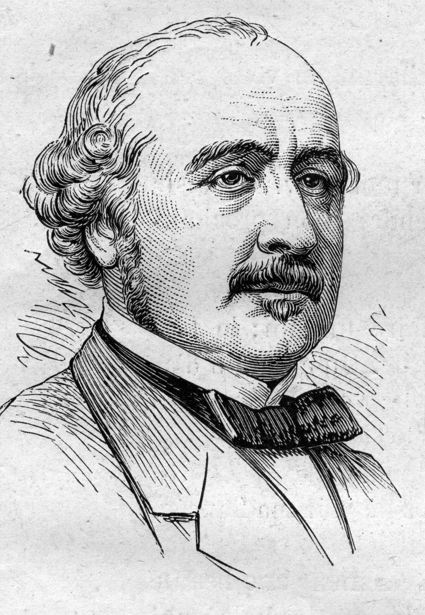 Albert de Broglie (1821-1901) francia politikus, diplomata, történész, esszéista és akadémikus portréja. Metszet a „” Le Monde Illustré”” 883. számában, 1874. március 14. alkotó: French School