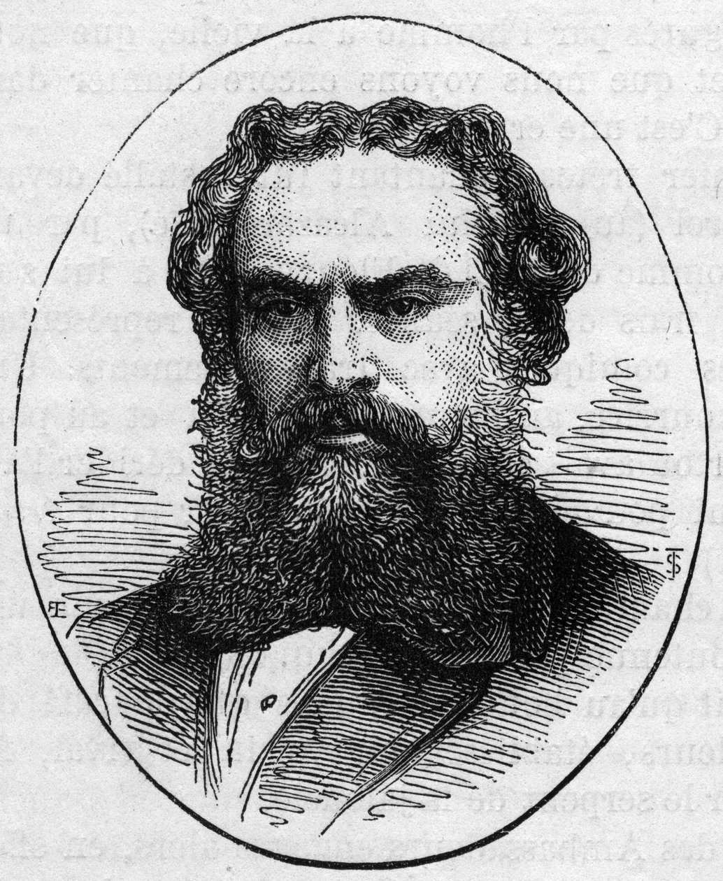 Alexandre Cabanel (1823-1889) francia festő portréja. Metszet a „” Le Monde Illustré”” 890. számában, 1874. május 2.. alkotó: French School