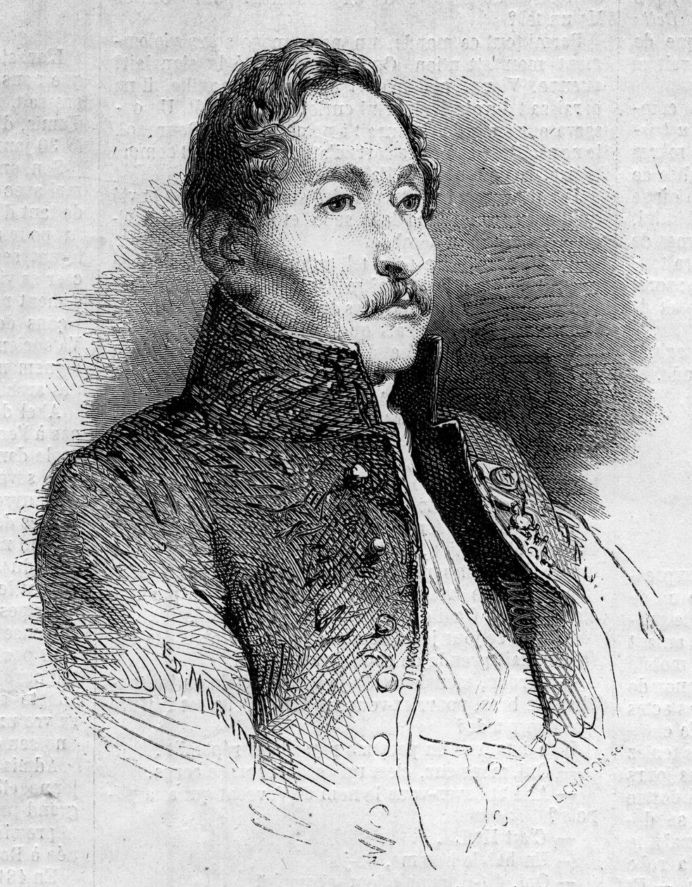Alexandre Denis Abel de Pujol (1787-1861) francia festő portréja. Metszet a „” Le Monde Illustré”” 235. számában, 1861. október 12. alkotó: French School