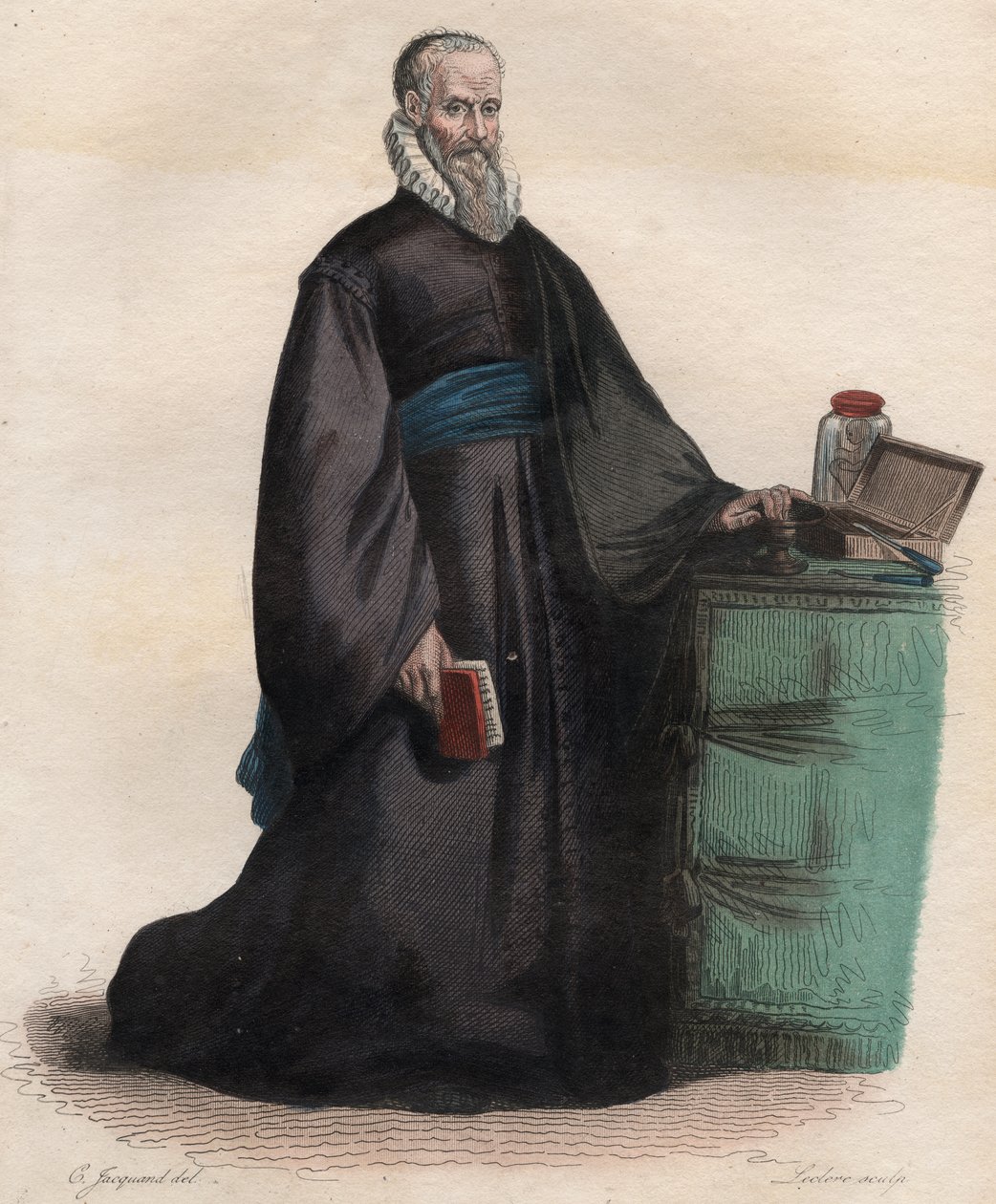Ambroise Pare (1509-1590) francia sebész portréja. alkotó: French School