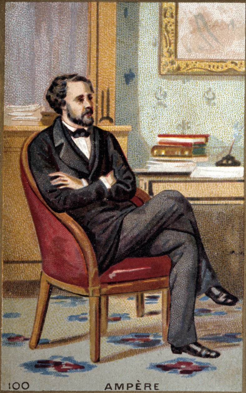 André Marie Ampère (1775-1836) francia fizikus portréja. alkotó: French School