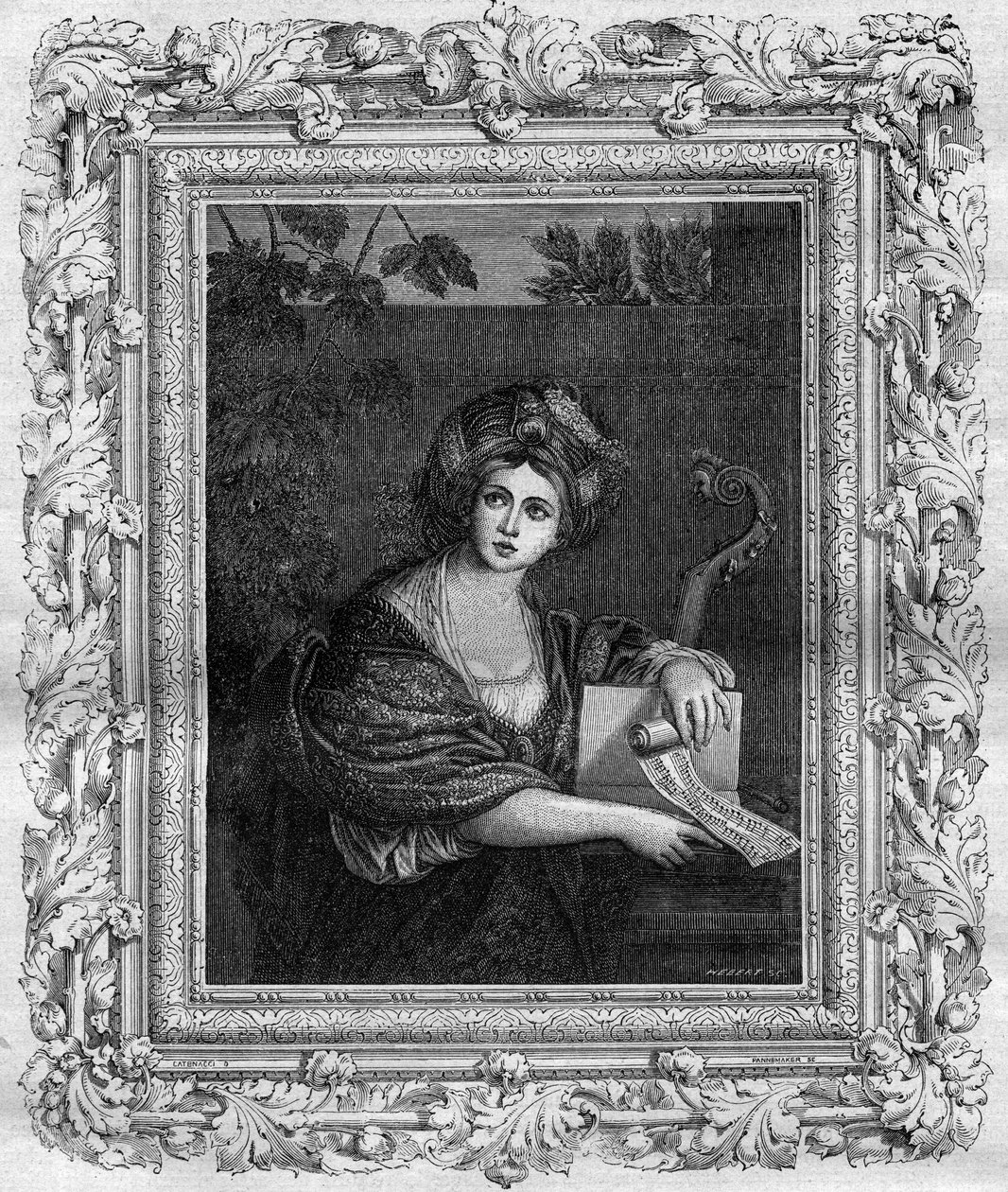 Anna Comnene (1083-1153), I. Alexis I Comnene bizánci császár lányának portréja. Metszet a „Pápák-királyok-királynők és császárok története évszázadokon keresztül” című könyvébe, Maurice Lachatre alkotó: French School