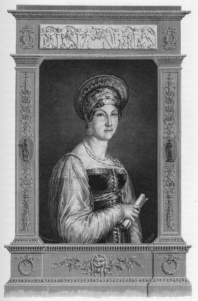 Anne Francoise Boutet Mademoiselle Mars (1779-1847) francia színésznő portréja – 1862-es metszet első íróink „A világ királynői” című művében. A könyv J. G. D. ARMENGAUD irányítása alatt jelent meg. alkotó: French School
