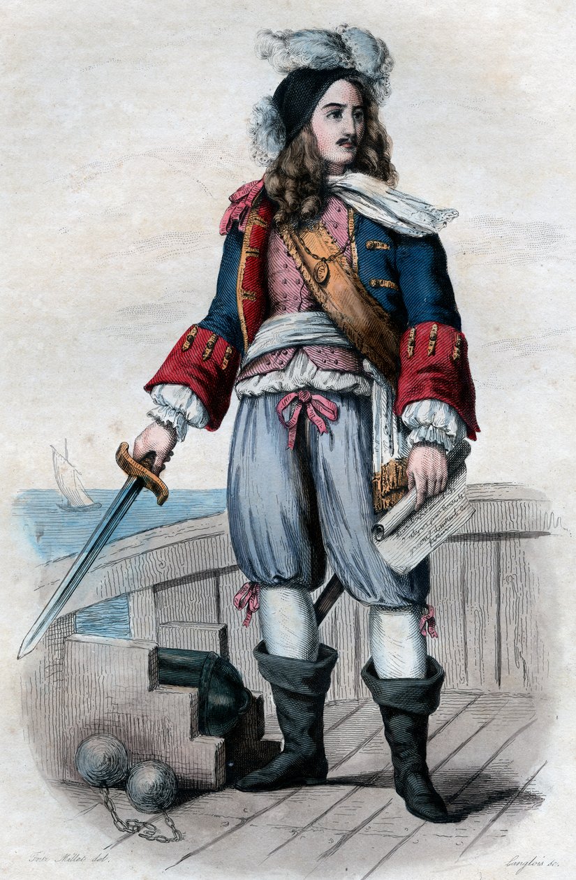 Anne Hilarion de Costentin (Cotentin), Comte de Tourville (1642-1701), francia haditengerészeti parancsnok portréja. alkotó: French School