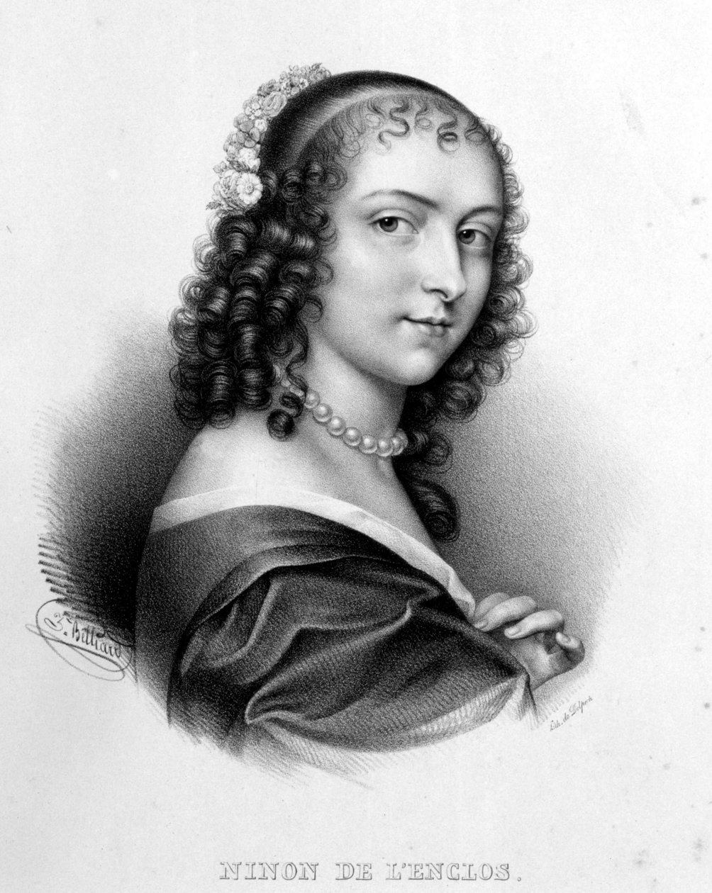 Az Enclos (vagy Ninon de Lenclos vagy Ninon de Lanclos) Anne „” Ninon ”” portréja alkotó: French School