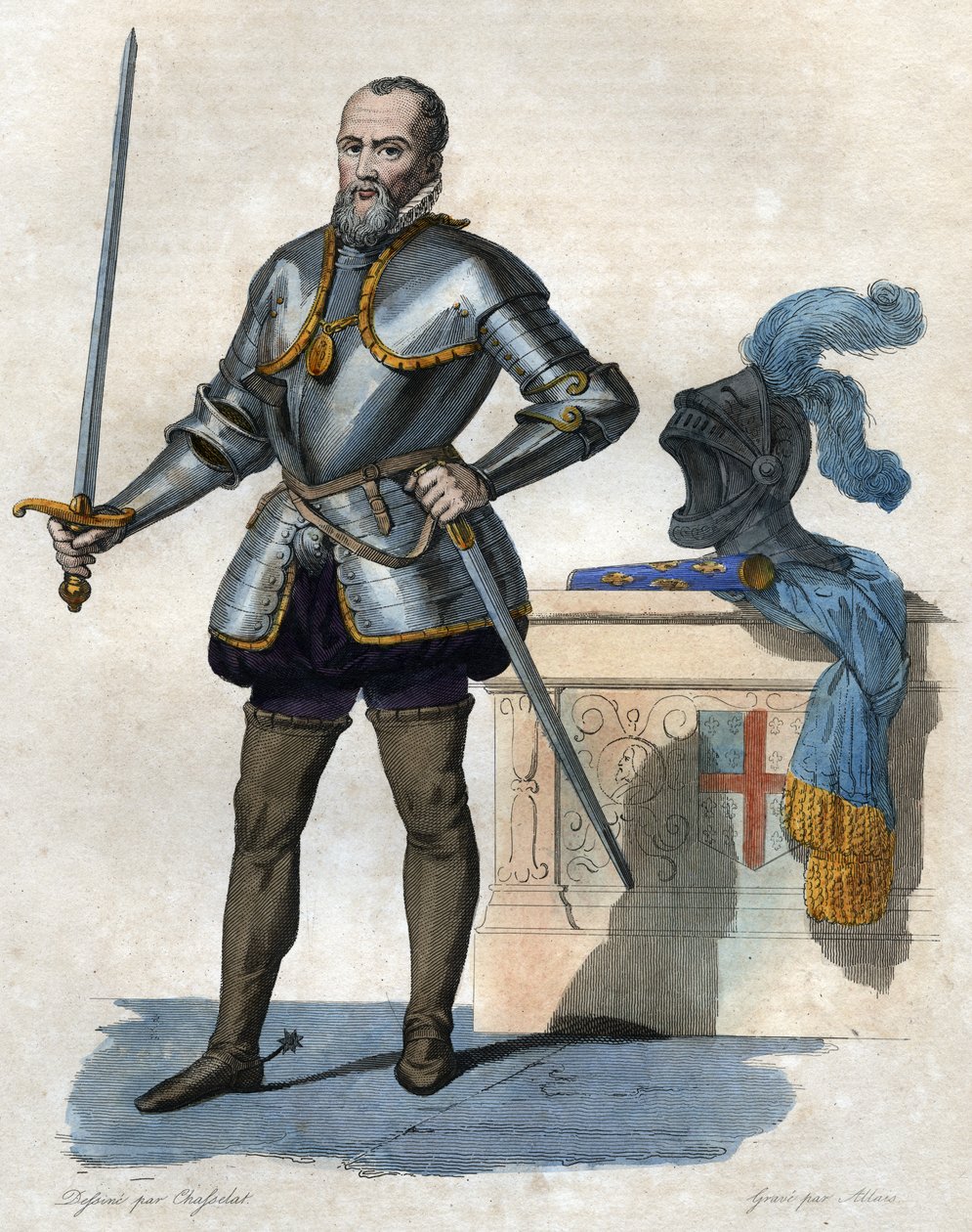 Anne de Montmorency, Montmorency herceg (1492-1567) francia katona, államférfi és diplomata portréja. alkotó: French School