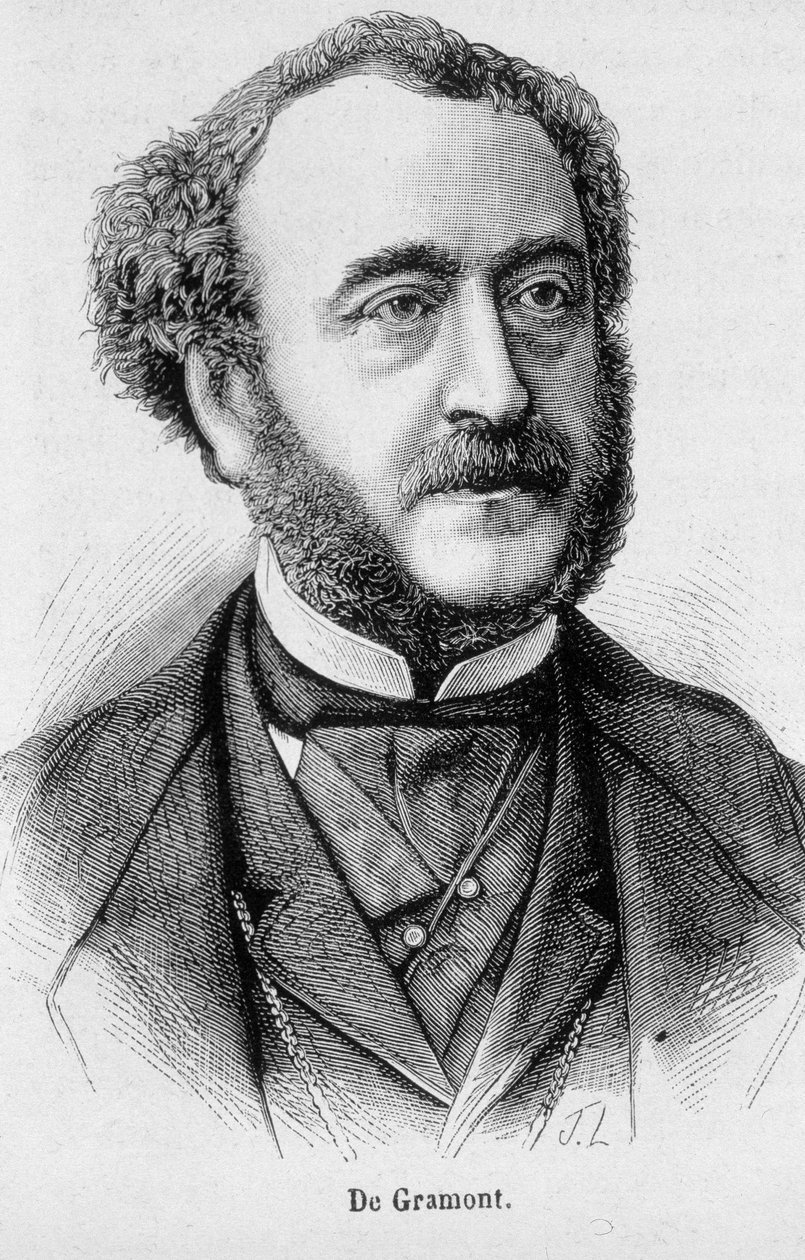 Antoine Agenor, De Gramont herceg, francia diplomata és politikus (1819-1880) portréja – Henri Martin „L’Histoire de France” című művében alkotó: French School