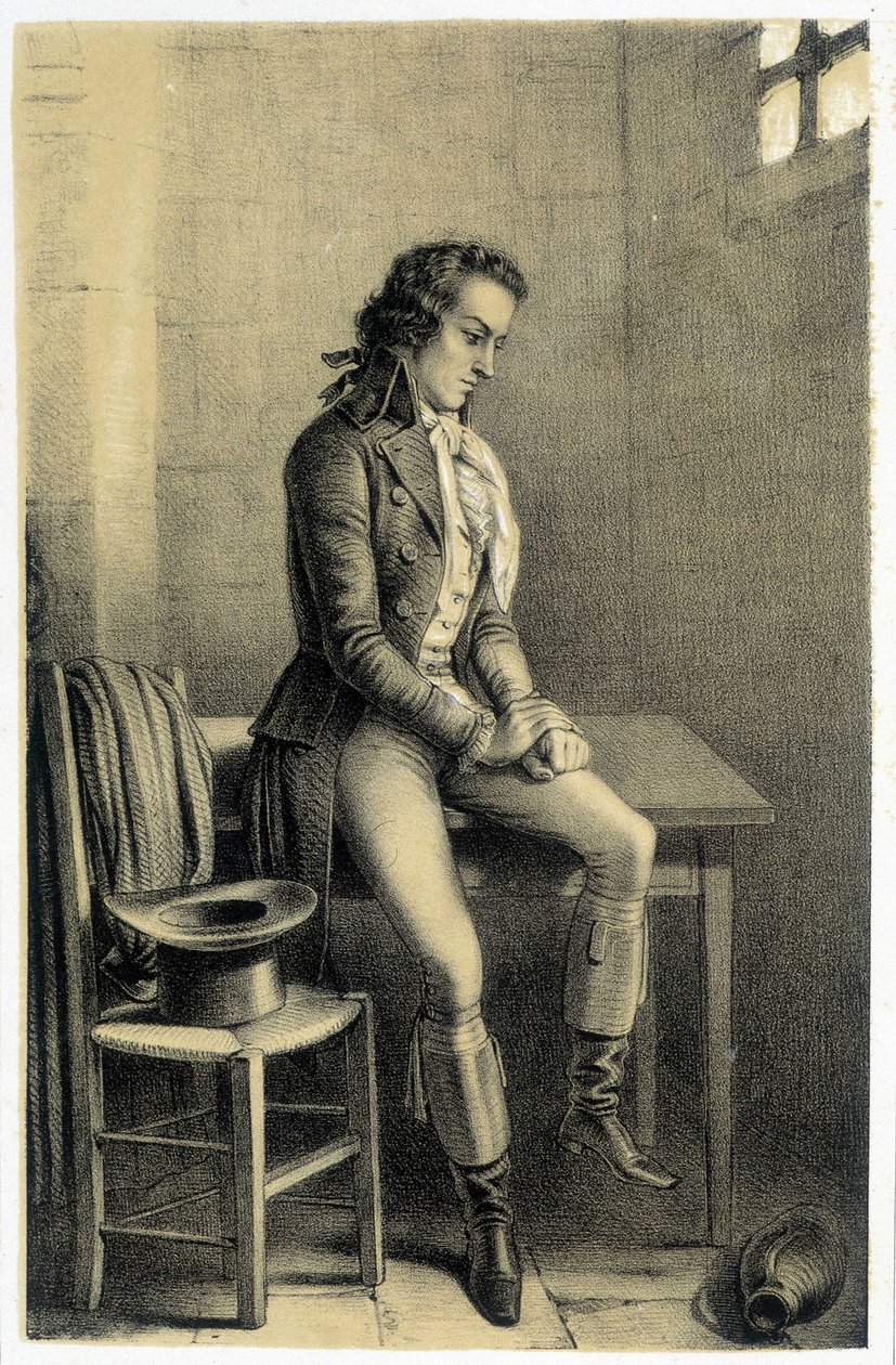 Antoine Barnave (1761-1793), bebörtönzött francia forradalmár portréja. - a „Francia Forradalom Történelmi Galériájában” Albert Maurin, szerk. Párizs 1843 alkotó: French School