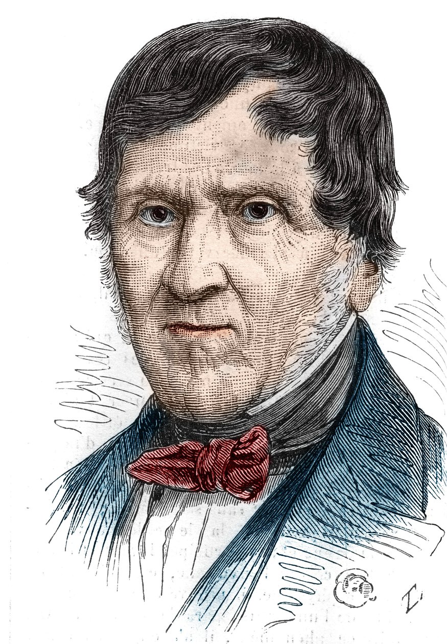 Antoine Becquerel (1888-1878) francia fizikus portréja. Metszet a „” Le Monde Illustré”” 1086. számában, február 2 alkotó: French School