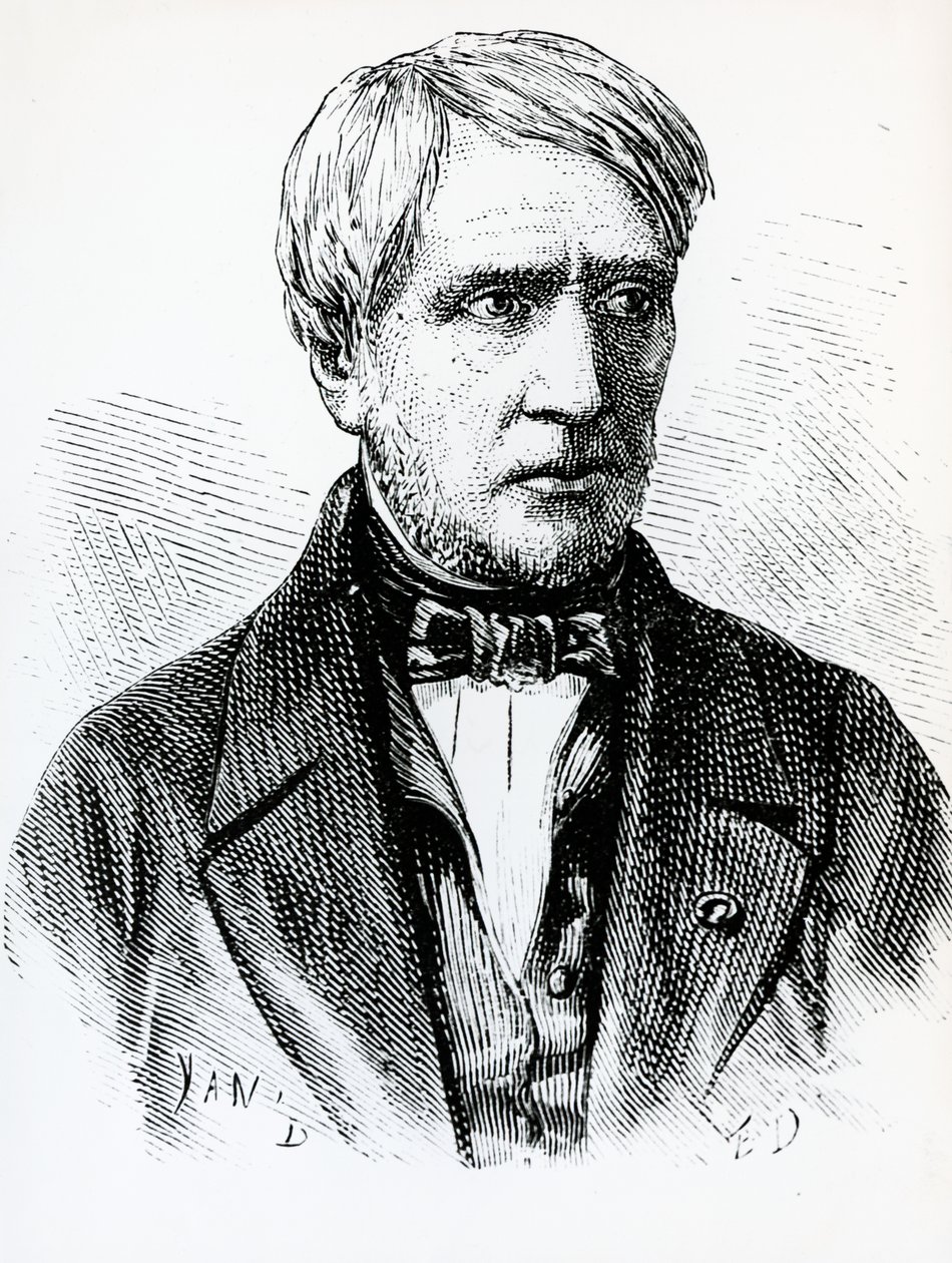 Antoine Cesar Becquerel (1788-1878) francia fizikus portréja, Franciaország alkotó: French School