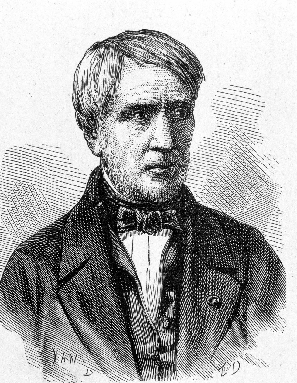 Antoine Cesar Becquerel (1788 - 1878), francia fizikus portréja - az Album de la Science című kiadványban; jeles tudósok; Nagy felfedezések””” 1896. alkotó: French School