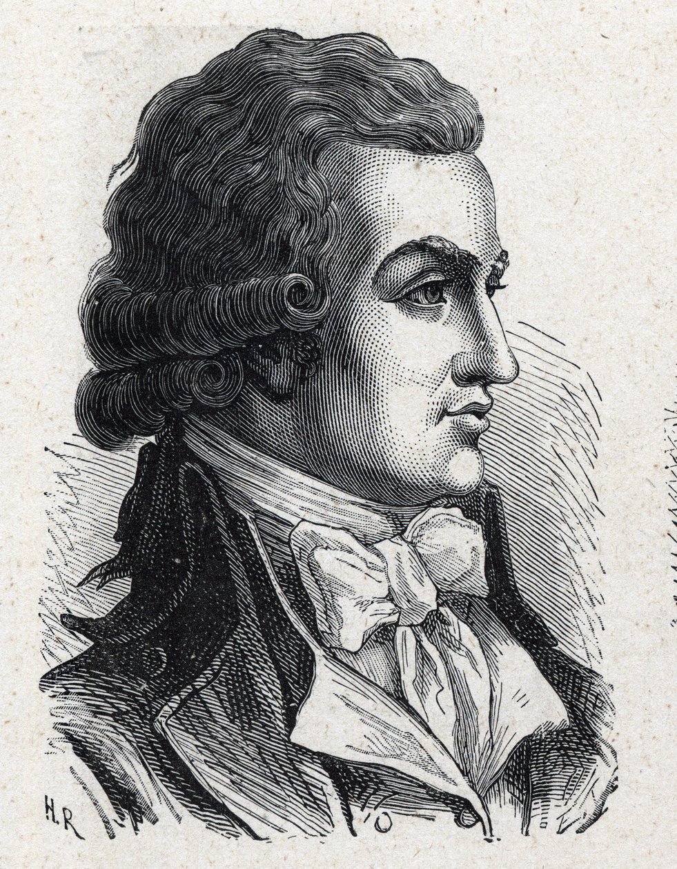 Antoine Pierre Joseph Marie Barnave (1761-1793) francia politikus portréja. Metszet 1889-ből. Magángyűjtemény. alkotó: French School