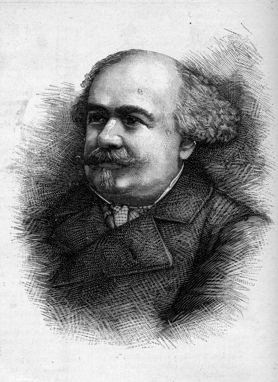 Antoine „” Tony”” Revillon (1832-1898), francia újságíró és helyettes portréja. Metszet a „” Le Monde Illustré”” 1276. számában, szeptember 10 alkotó: French School