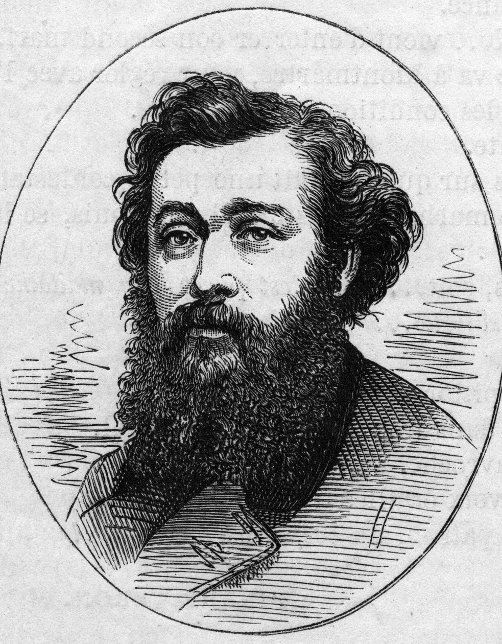 Antoine Vollon (1833-1900) francia festő portréja. Metszet a „” Le Monde Illustré”” 890. számában, 1874. május 2.. alkotó: French School