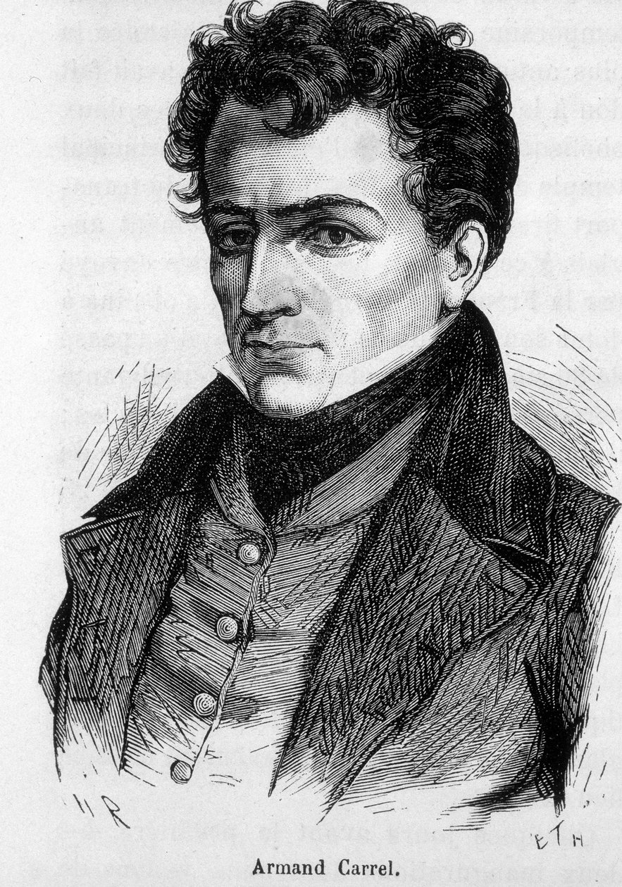 Armand Carrel francia újságíró és politikai író portréja (1800-1836). alkotó: French School