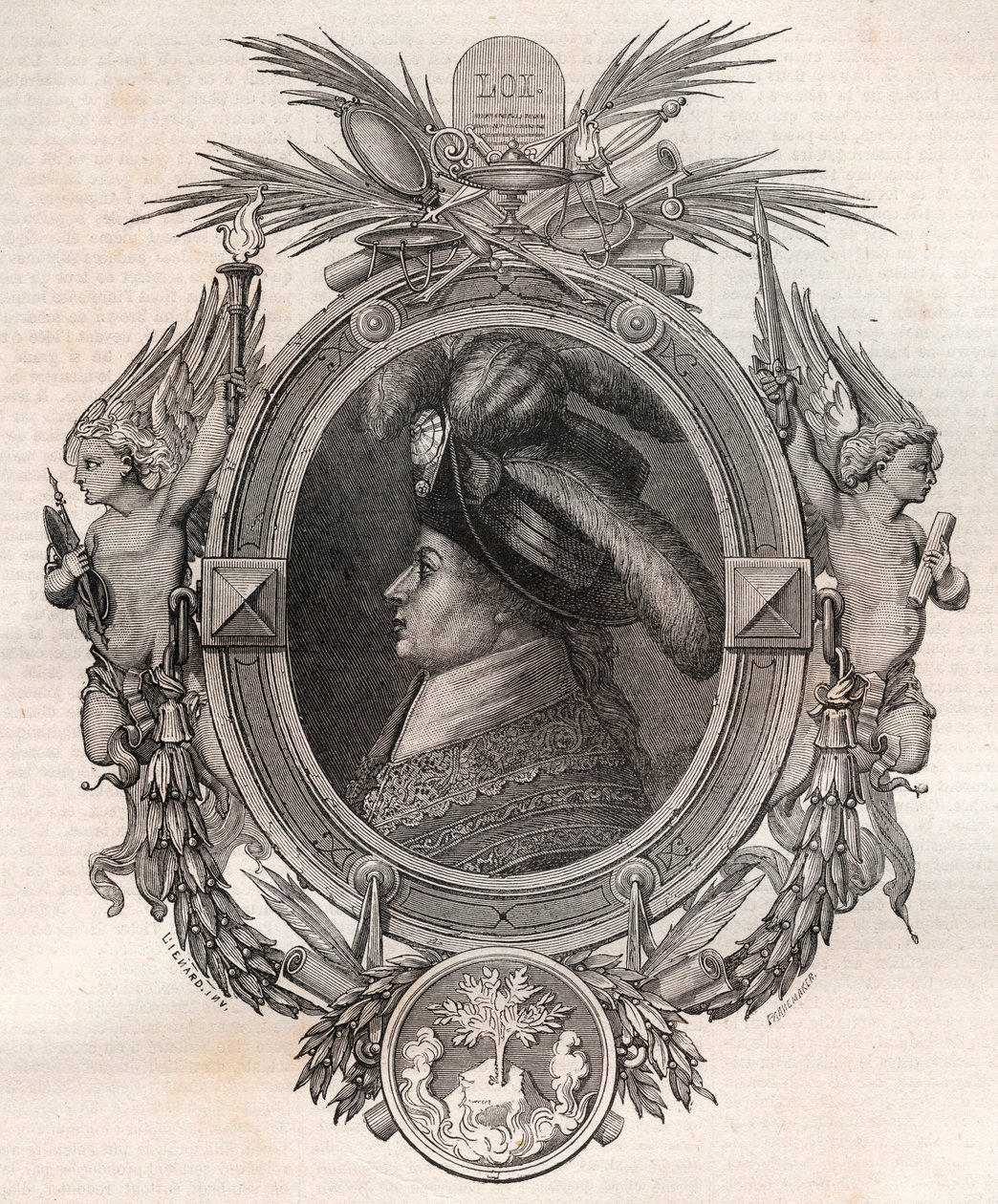 Barthelemy Francois Marie (Marquis) (1747-1830) portréja (Balthazar Francois, Barthelemy márki) - metszet Maurice La Charest „” Nouvelle Nationale Encyclopedia”-jába – 1870 - alkotó: French School