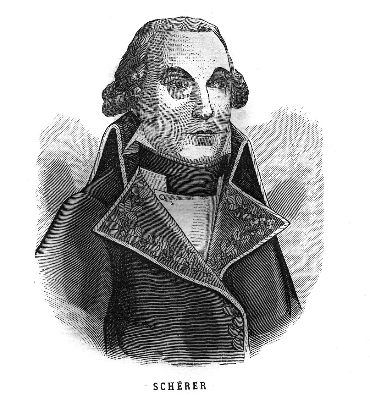 Barthelemy Louis Joseph Scherer (1747-1804) hadügyminiszter portréja. Metszet a "Les Illustrations De L