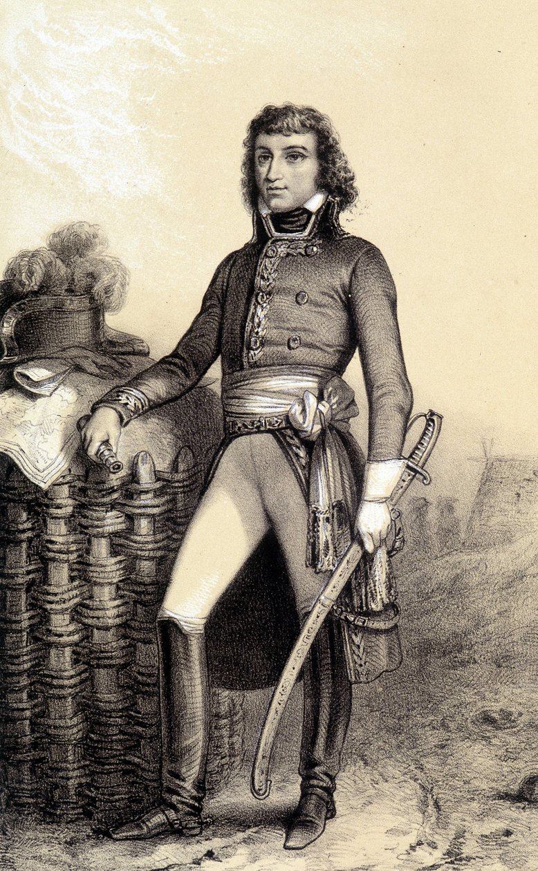 Barthélemy Catherine Joubert, Boer dél-afrikai tábornok (1769-1799) portréja. Albert Morin „" Galerie Historique de la revolution francaise" című könyvében alkotó: French School