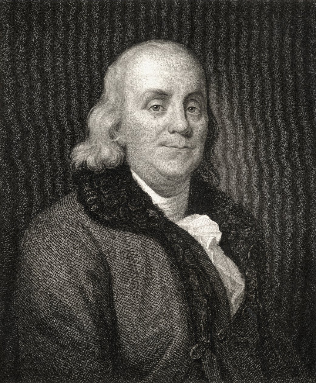 Benjamin Franklin portréja (metszet) alkotó: French School