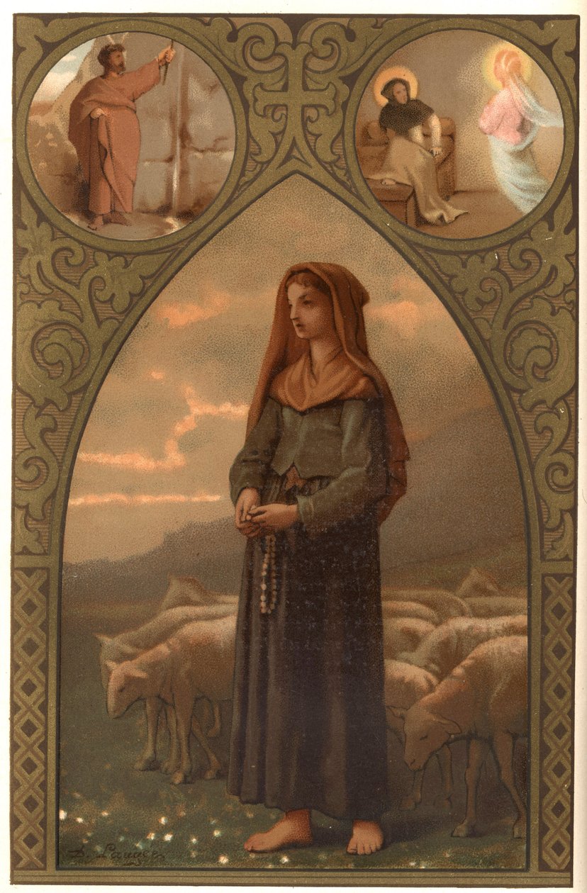 Bernadette Soubirous (1844-1879) pásztorlány portréja Lourdes-ban, Hautes Pyrenees (65) alkotó: French School