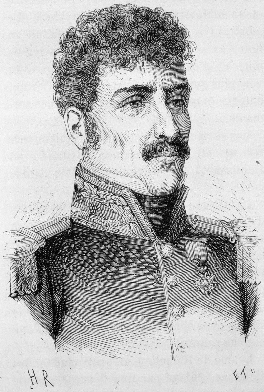 Berton (Jean Baptiste Breton dit), francia tábornok (1769-1822) portréja – Henri Martin „” L