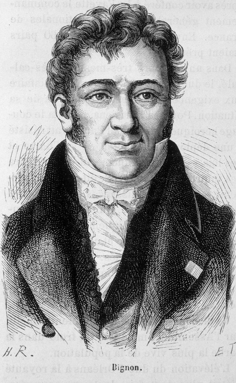 Bignon portréja – Henri Martin „Franciaország története” című kötetében alkotó: French School