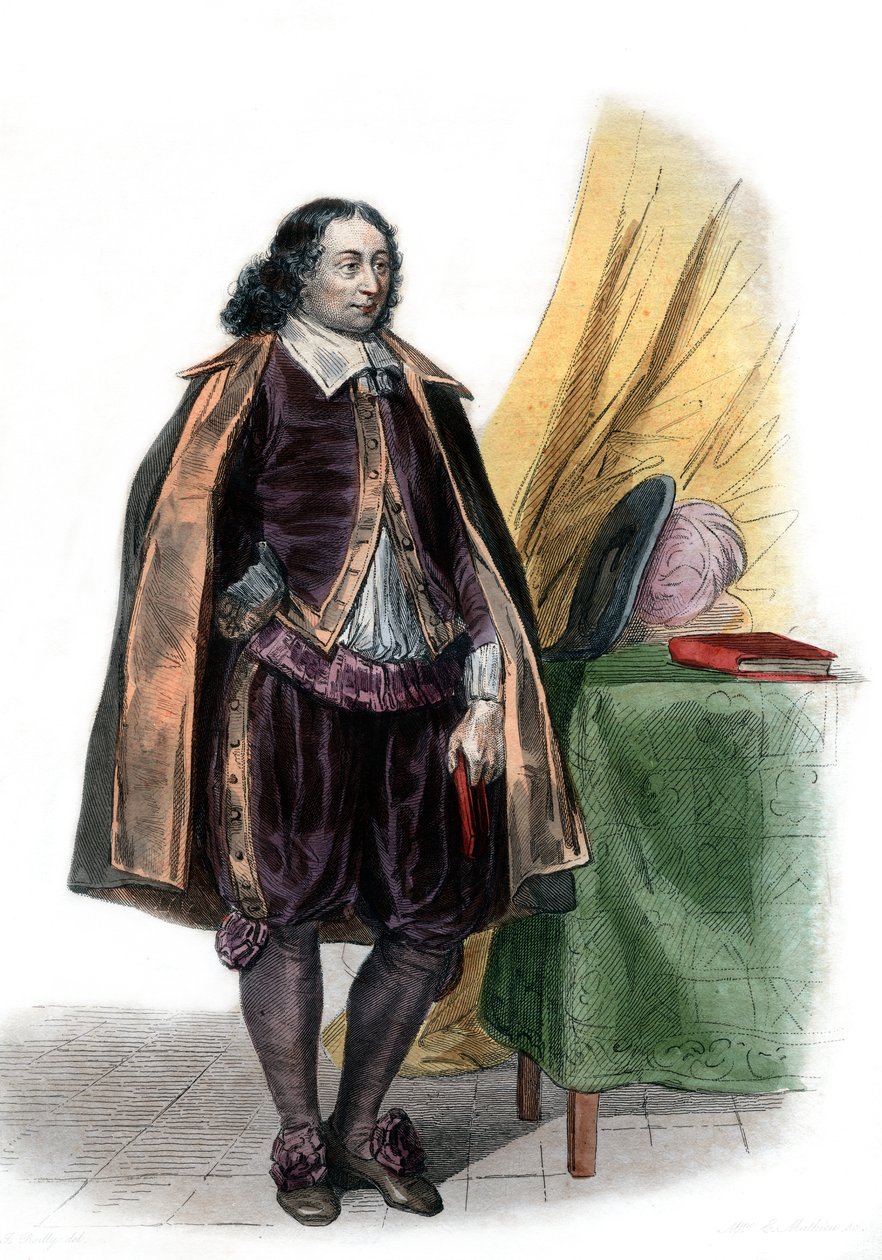 Blaise Pascal (1623-1662) francia matematikus és író portréja. alkotó: French School