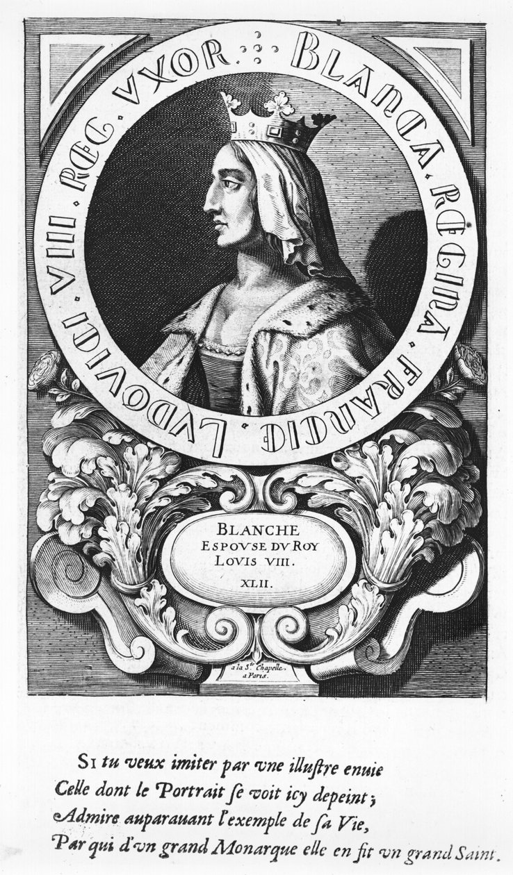 Kasztíliai Blanche (1185-1252) portréja, 1643 alkotó: French School