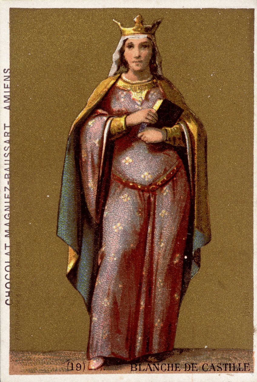 Blanche de Castille, francia királyné (1188-1252) portréja. alkotó: French School