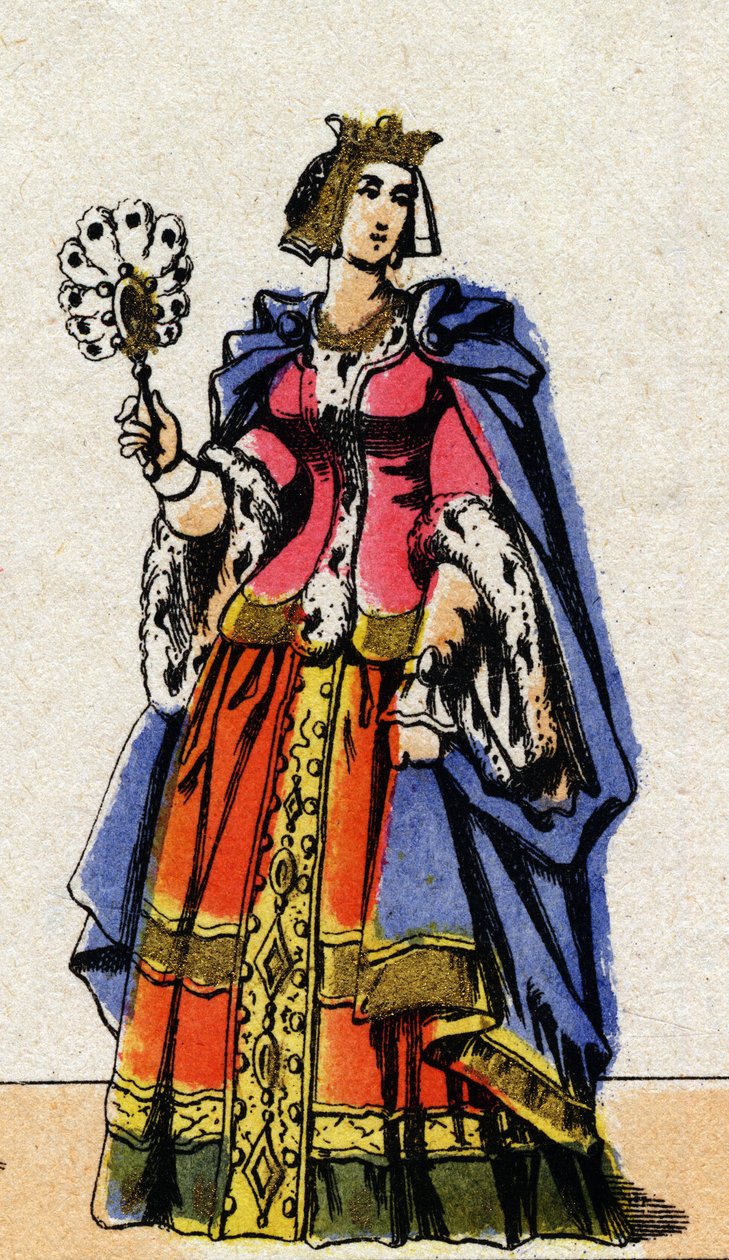 Luxemburgi Bonne (1315-1349), a francia II. János feleségének portréja. alkotó: French School
