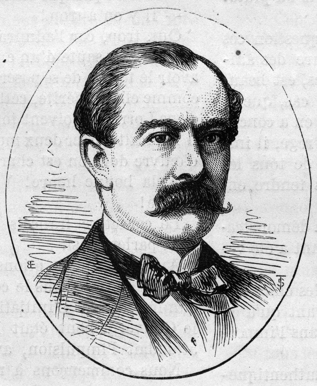 Camille Bernier (1823-1902) francia festő portréja. Metszet a „” Le Monde Illustré”” 890. számában, 1874. május 2.. alkotó: French School