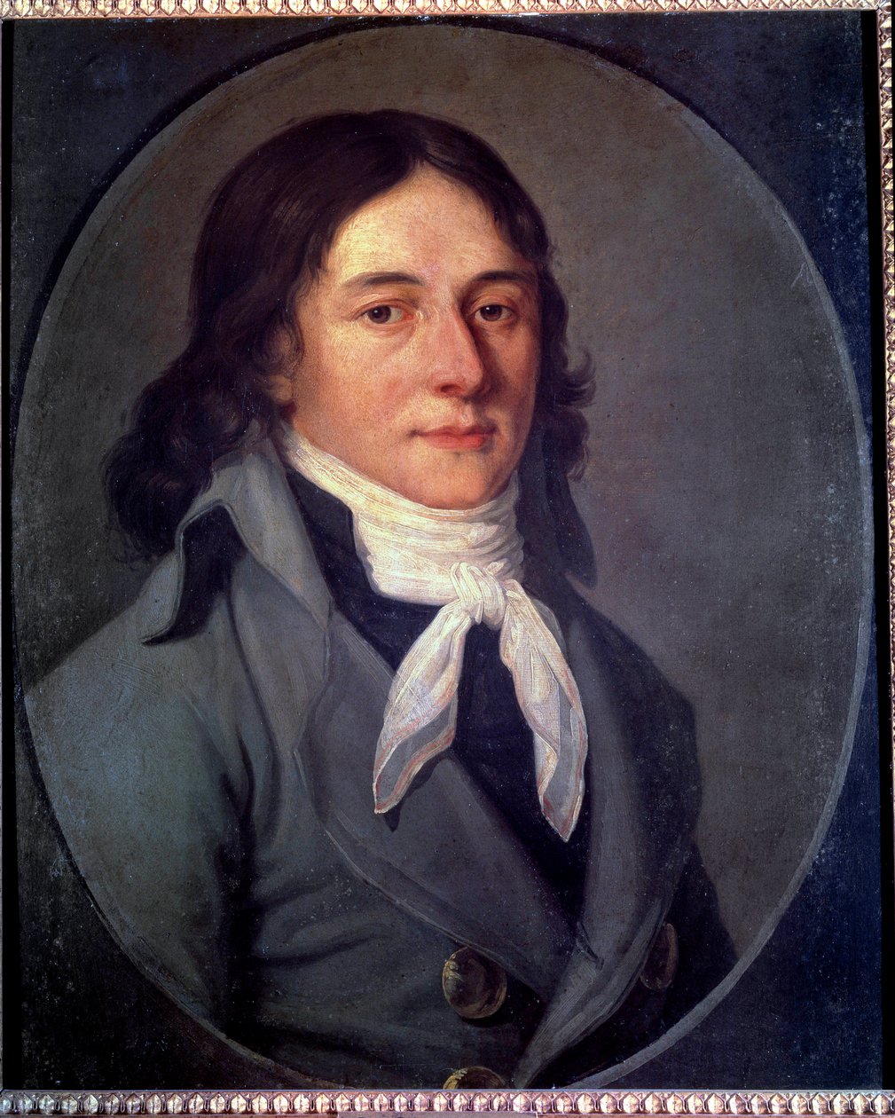 Camille Desmoulins (1760-1794), politikus a francia forradalom idején portréja A francia iskola festménye. 18. század. alkotó: French School